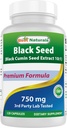Nejlepší Naturals Black Seed (Black Cumin Seed Extract 10: 1) 750 mg per serv- 120 Kapsle