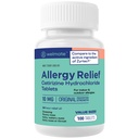 WELMATE - Alergie Relief - Cetirizin HCl 10 mg - 24 hodin Antihistamin - Non Drowsy - Nusení - Runny Nose - SITchy Eyes & Throat - Indoor & Outdoor Alergies Relief Tablet - 100 tablet