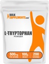 BulkSupplements.com L-tryptofan Powder - Triptofan Supplement, Amino Acid Supplement - Gluten Free, 500mg na Serving, 100g (3.5 oz) (Balení po 1)