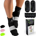 Ice Pack Ponožky pro nohy chladící - opakovaně použitelné Hot & Cold Therapy Ponožky w / Kompression Straps - Studený gel Pack pro neuropatii, bolest nohou, plantážní fasciitida a spreje (Black, L / XL)
