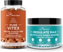 Vitex Chasteberry Kapsle & Regulovat Max Myo- Inositol D- Chiro Inositol Powder - Přírodní PMS & Fertility Support, Balance Hormony, Regulovat cyklus - 60 Vegan měkké Kapsle + 60 Služební Inositol Prášek