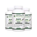 Halal Black Seed Oil (3-Pack) Cold- Pressed Nigella Sativa, Podporuje srdce, mozek, spojky, imunitní zdraví, Non-GMO, Made in USA - Halal Vitamíny