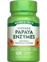 Nature 's Truth Papaya Enzyme Žvýkací tablety 124; 120 Hrabě 124; Vegan, Non-GMO & Gluten Free Supplement for Digestion 124; Přírodní tropické aroma