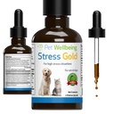 Pet Wellbeing Stress Gold for Cats - Vet- Replicated Situational Felin Stress Support - Fast- acting Vet Visits, Travel, Grooming - Cat- Safe holistic herbal Blend - Liquid Support 2 oz (59ml)