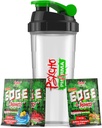 Psycho Pharma Edge of Insanity Pre Workout - Nejsilnější High Stim Powder for Intensive Pumps, Strength, Energy & Focus - 3 Vzorky Flavors + Free Shaker Cup (Jungle Juice, Blue Lemonade, Jahoda)