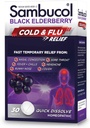 Sambucol Cold and Flu Relief Tablety - Homeopatická studená medicína, Cold Remedy pro dospělé, Black Elderberry pro nachlazení, Zinek Cold Remedy - 30 Počet