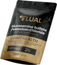 LUAL Glucosamine Sulfát Chlorid draselný Tablety Dietní dodatek pro zánět, Glucosamina para las Articulaciones, Glucosamine Sulfát 1000 mg 200 Počet