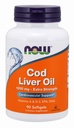 Nyní Potraviny doplňky, Cod jaterní olej, Extra síla 1000 mg s vitaminy A & D-3, EPA, DHA, 90 Softgels
