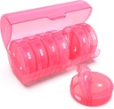 Týdenní pilulkový pořadatel 7 den 2 krát denně, Sukuos velké cestovní Pill Box pro pilulky / vitamín / rybí olej / doplňky, denní medicína Pořadatel Box, BPA zdarma Pouzdro na pilulky, snadné čištění