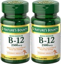 Natures Bounty Vitamin B-12, Quick Disold, 2500 mcg, Natural Cherry Flavor 75 ct (2 balení)