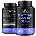 Natural Serotoninový dodatek - Vyrobeno v USA 5HTP Serotonin & Cortisol Manager - Serotonin Booster Vitamin dodatek pro ženy s 5-HTP, Vitamin B6, B12, GABA, L Theanine, L Triptofan - 60 kapslí