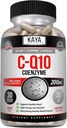 Kaya Naturals - CoQ10 Power Antioxidant Supplement - AIDS v oblasti zdraví a imunitního systému - Obnovení denní celulární a energetické výroby - 30 Veggie Kapsle Co-Q10