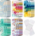 120 Pcs Fabric Adhesive Flexible Bandages Bulk Tříděné tvary a vzory malé barevné Pretty Fabric bandages s Non Stick Pad 3 x 1 Inch pro kusy rány škrabky ženy (barevné)