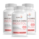 Myo- Inositol & D- Chiro Inositol Dodatek pro ženy - Ideální 40: 1 Poměr -Podpora ženské hormon bilance & plodnost a ovariální zdraví - Vegan Powder Kapsle - 90- Day Supply