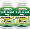 Nejlepší Naturals Goldenseal Root 570 mg (Non- GMO) 100 tobolek (100 jednotek)