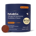 PetLab Co. Alergie & Imunitní Daily Probiotika pro psy. Podporuje kvasinkovou produkci, sezónní alergie, Intermitentní Itchiness, Gut & Digestive Zdraví pro střední velikosti psů, Balení May Vars
