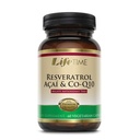 LIFETIME Resveratrol, Acai & CoQ10, Veg Cap (Btl- Glass) Př