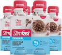 SlimFast Meal Náhradní Shake, Original Creamy Milk Chocolate, 10g of Ready to Drink Protein, 11 Fl. Oz Lahev, 4 Počet (balení 3) (Balení května Vary)