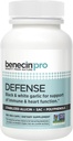 Benecin Defense PRO 3000 mcg stabilizovaný Allicin na kapsli 124; Plus vysoké množství SAC & polyfenolů z černého česneku 124; Výkonná podpora imunitní a srdeční funkce Vegetariánské čepice (balení 100)