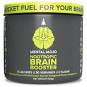 Nootropic Brain Booster (30 Servings) Nootropic Drink Mix & Brain Supplement - Podporuje energii, Focus & Memory - Nulové kalorie, Cukr zdarma - Kiwi Jahoda