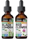 BIO KRAUTER Black Cohosh tinktura 2 Fl. Oz. & Červený jetel tinktura 2 Fl. Oz.