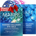 Eye Gels & Facial Maskes Bundle - Pod Eye Gely pro Puffy Eye a tmavé kruhy, List hydratační masky - Marine Collagen & Hyaluronic Acid, Green & Red Algae Extract - pro všechny typy kůže