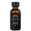 Live Beard Oil, 1 fl oz - Premium All- Natural Jojoba - Made in the USA - Vlasy a péče o pleť pro muže se suchým, Flaky Patches Oil 124; Executive Scent - Cedar, Vanilla