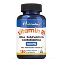 Vitamin B1 500MG, 120 Kapsle, Non- GMO, Vegan, Gluten Free, Benfotiamin