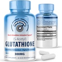 S- Acetyl L- Glutathione 300mg - 60 Acid- Residant Kapsle, Vysoká biologická dostupnost S Acetyl Glutathione Doplňky pro zdraví jater a kůže, Doplněk Antioxidant Support Kapsle