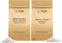 PURE ORIGINAL INGREDIENTS Vitamin C Powder & Methylsulfonylmethan MSM Powder Bundle, (2 LB) Vždy čisté, dietní doplňky