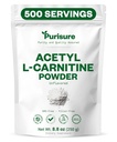 Nákupní acetyl L- karnitin prášek, 250g, ALCAR prášek, aminokyseliny dodatek, acetyl L- karnitin dodatek pro lepší kognitivní výkon a svalový endurance, gluten zdarma, non-GMO, 500 Služeb
