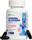 2700 MG Lipozomální glutathion dodatek, Max Absorpce, Aktivní forma L Glutathione reduktáza (GSH), s Hyaluronic Acid, Resveratrol, Výkonný antioxidant, Zdravotní stárnutí, 60 Softgels