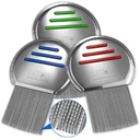 Lice Comb - (Balení po 3) Ošetření čelních víček, které je jednotlivě baleno profesionální nerezové oceli Louse a Nit Combs odstraňuje vejce s kulatými tipy pro pohodlí