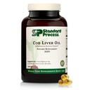 Standard Process Cod Jaterní olej - AIDS Zdravá kůže a oči s Omega-3 mastné kyseliny a vitaminy A a D - Kostní a zubní podpora zdraví - Gluten- Free, Non-Dairy & Non-Soy - 180 Softgels (60 Servings)