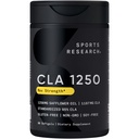 Sportovní výzkum CLA - 1250mg s aktivní konjugovanou linoleovou kyselinou pro muže a ženy 124; Non- GMO, Soy & Gluten Free - 95% (90 Softgels)