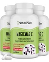 MagicMag C by NaturalSlim, Magnesium Citrate with Draslík for Muscle Relaxation, Sleep Quality, Nerve Function & Electrolyte Support, Denní doplněk hořčíku pro muže a ženy, 100 Kapsle 3pk