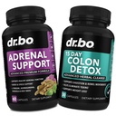 Dr. BO Adrenal Support & Colon Cleanse doplňky - Adrenal Únava dodatek s Ashwagandha & L Tyrosin - 15 dnů Intestinal Cleanse pilulky pro Bowel Movement Support & Gut Stomach Cleansing