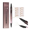 2- in-1 zakřivené oční oko Pen a oční bulvy s 10Pcs Brow tužky, Microblading oční obočí Tužka se 4 Fork- Tip a zakřivené Precise Tip, vodotěsné a dlouhotrvající oční obočí tužky pro ženy, světle blond