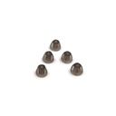 Domes Smoky Gray Tips Ušní kukly Komfortní pro Open Fit BTE Zesilovač zvuku PSAP Kit Invisible, s výjimkou RIC 5mm (S * 5)