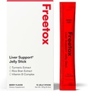 Freetox Játra Detox Jelly Sticks - Pre- Party podpora kocoviny & Next- Day Recovery Dodatek - Hydratace + Antioxidanty - Berry Flavor - 10 Stick Pack