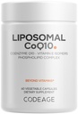 Codeage Liposomal CoQ10 dodatek - 125 mg Coenzym Q10 s vitaminem E Isomers Tocopherols - 2-Month Supply - 1 kapsle per Serving - Liposomal Delivery - Vegan, Non- GMO, gluten- Free - 60 Kapsle