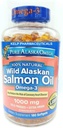 Čistá Aljaška Omega-3 Wild Aljašský losos olej 1000mg Softgels 180-Počet