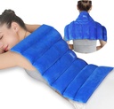Atsuwell Velký Mikrovlnný topný hrnec pro záda, 22 x 13 "Full Back Heat Pad Microwaveable with Warm and Cold Compression, Volitelný mikrovlnný topný hrnec pro krk, modrý