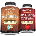 Nutriční Premium Jablečný ocet Kapsle & Magnesium L- Threonát Bundle: High- Absorpce Magnesium Threonát Dodatek a Apple Cider Ocet doplňky pro mozek, gut, & Celkově Well- Being