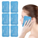 NEWGO Mini ledové balíčky (6 balení) Gel studené balíčky pro zranění opakovaně použitelné, Face Ice Pack pro Chirurgie obličeje, Bolest zubů, Unavené oči, Kid 's Boo Boos, Bruises, bolesti hlavy, Kojení 4.5 "X 3.2" Blue