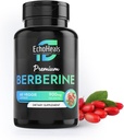 Berberine dodatek - Přírodní Plant- Na základě Ceylon Skořice, Kurkuma, Piperine, Vitamíny B6, C, D - Vegan- Friendly - 60 Zeleninové Caps, 900mg.