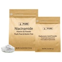 PURE ORIGINAL INGREDIENTS Hyaluronic acid and Niacinamid Bundle, Různé velikosti, Flush- free, Jemné pudry