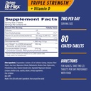 Osteo Bi-Flex Triple Strength (5) s vitaminem D Glucosamine Chondroitin Joint Health Appendix, potahované tablety, 80 Počet (balení po 2)
