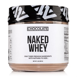 NAKED Chocolate Syrovátka 1LB - veškerý přírodní travnatý syrovátkový proteinový prášek, organický kakao a kokosový cukr - bez GMO, bez sóji a bez glutenu, pomocný růst a zotavení - 12 Služeb