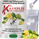 Krampade Electrolytes Powder Draslík Supplement - 4000 mg K +, > 4X Více než kokosová voda 124; Okamžitá křeč Relief 124; Hydratační prášek